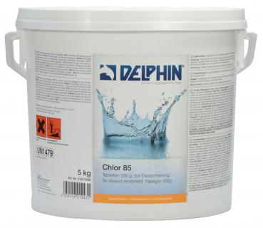 5 Kg Delphin Chlor 85 Chlortabs 200Gr. langsamlöslich