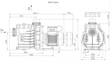 Sandfilter Filteranlage Hawaii mit Speck Alpha